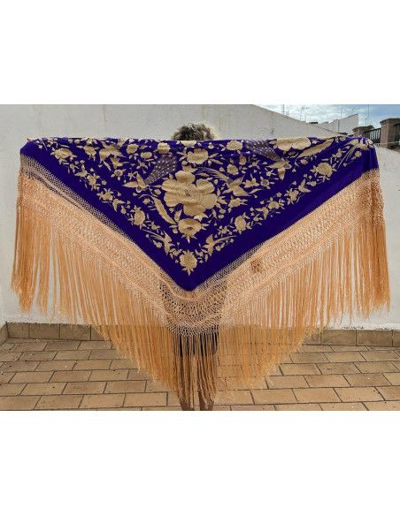 Mantón mano seda 140cm