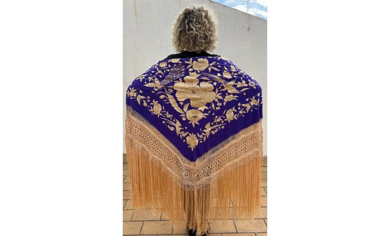 Mantón mano seda 140cm