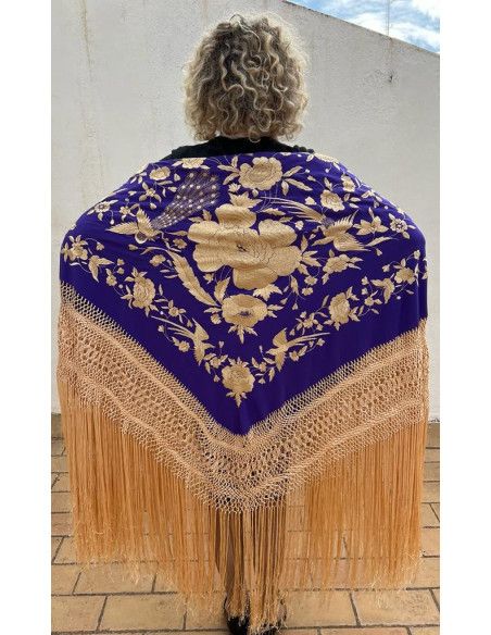 Mantón mano seda 140cm