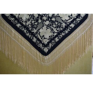 Mantón mano seda 140cm 2