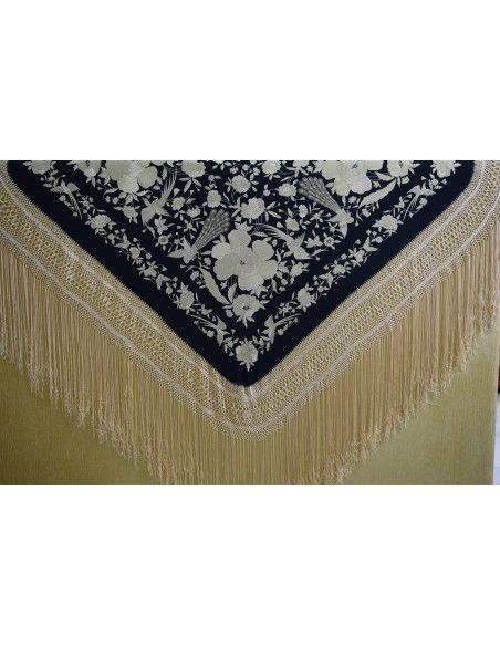 Mantón mano seda 140cm