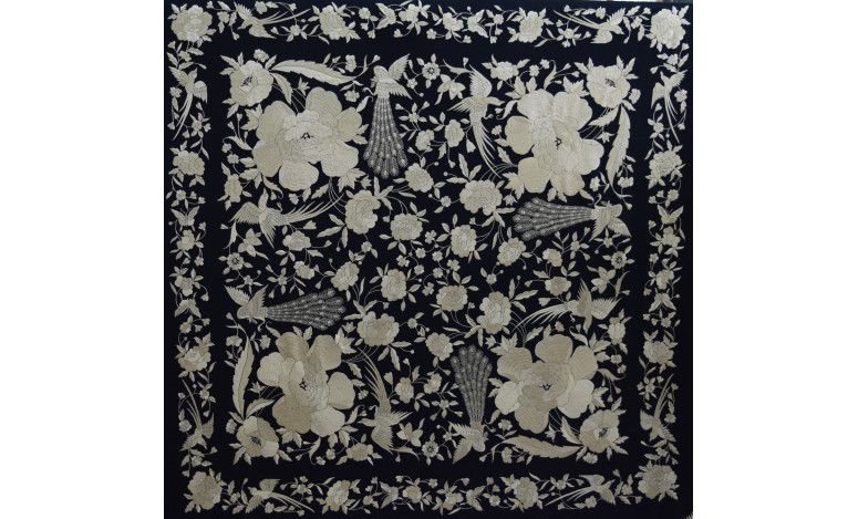 Mantón mano seda 140cm