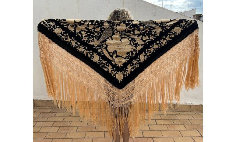 Mantón mano seda 140cm