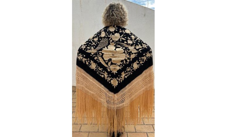 Mantón mano seda 140cm