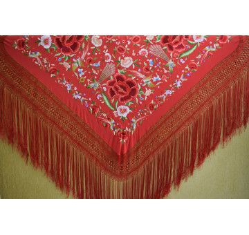 Mantón mano seda 140cm 2