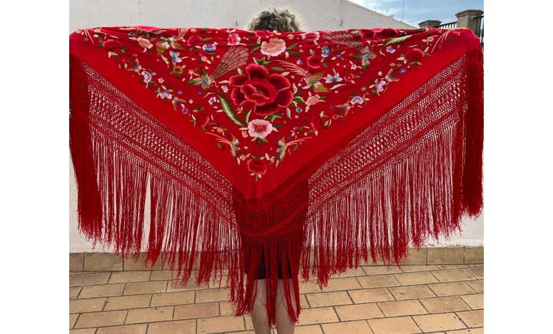 Mantón mano seda 140cm