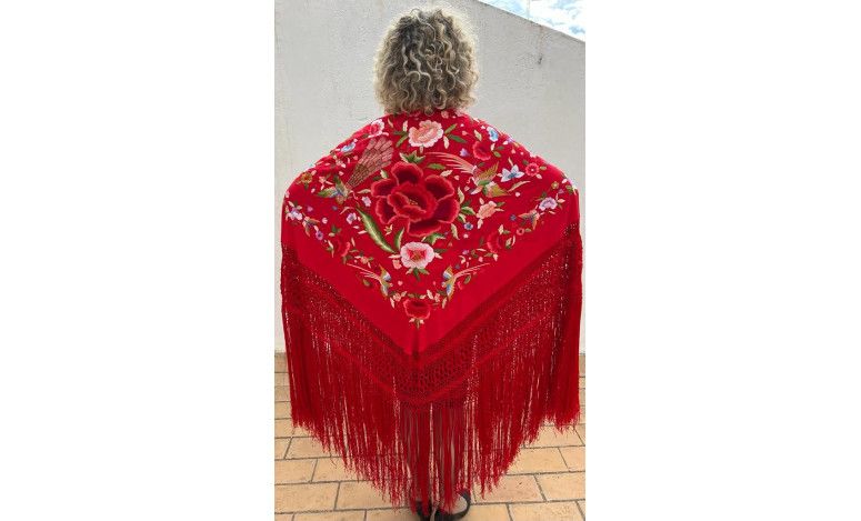 Mantón mano seda 140cm