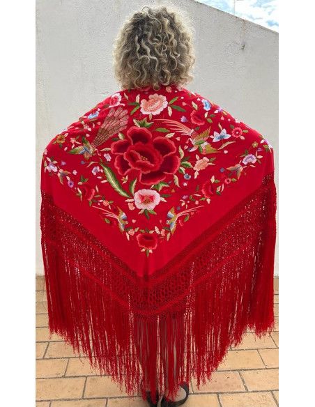 Mantón mano seda 140cm