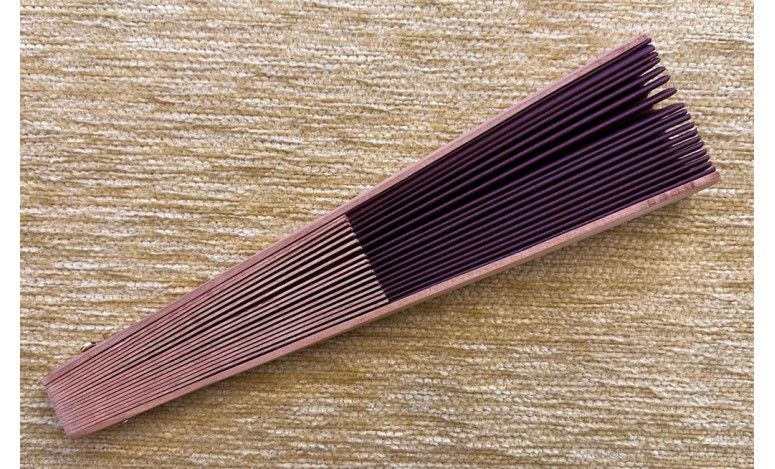 Abanico madera caballero