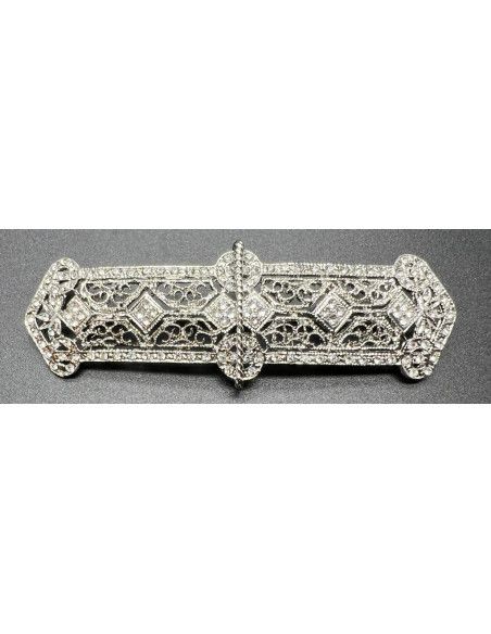 Broche mantilla rodio