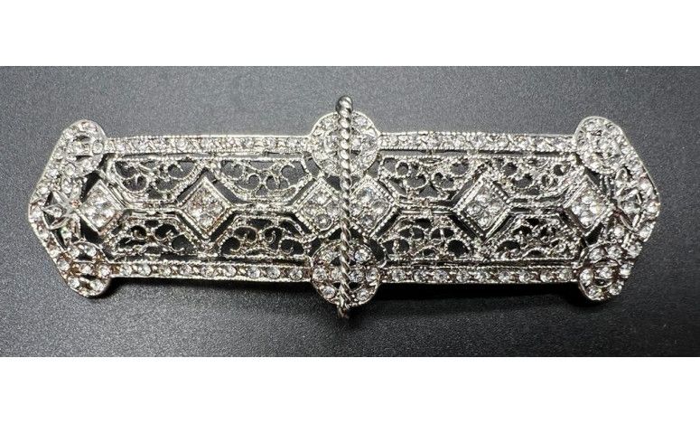 Broche mantilla rodio