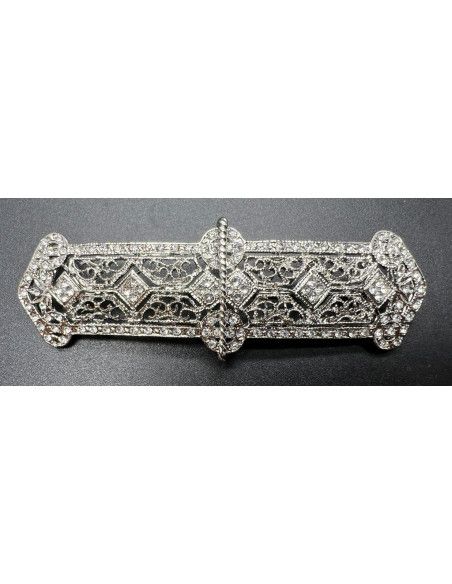 Broche mantilla rodio