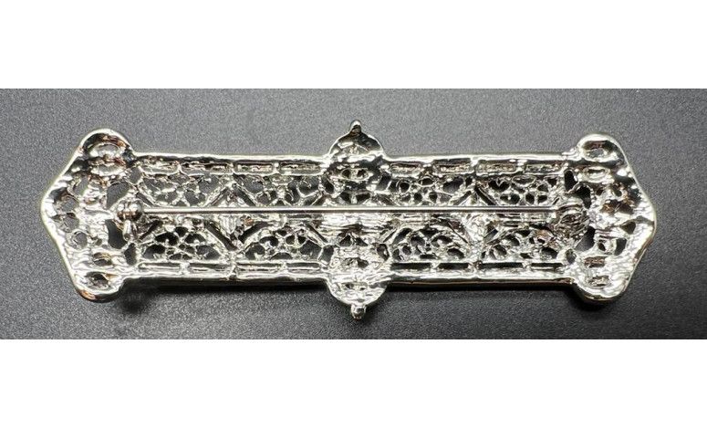 Broche mantilla rodio