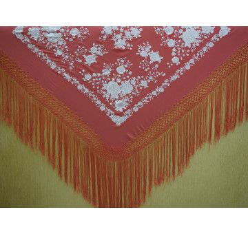 Mantón mano seda 140cm 2