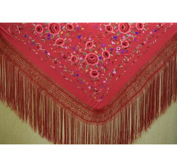 Mantón mano seda 140cm 2