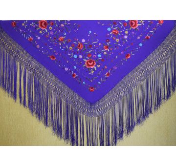 Mantón mano seda 140cm 2
