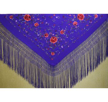 Mantón mano seda 140cm 2
