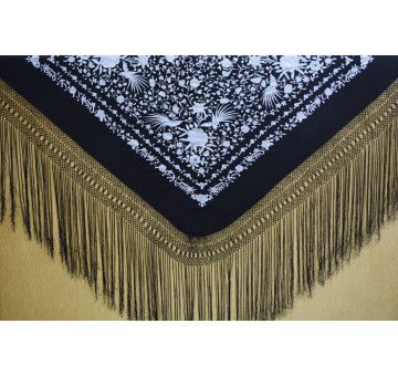Mantón mano seda 140cm 2