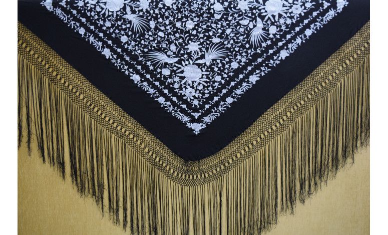 Mantón mano seda 140cm