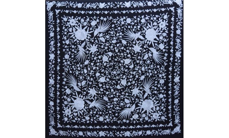 Mantón mano seda 140cm
