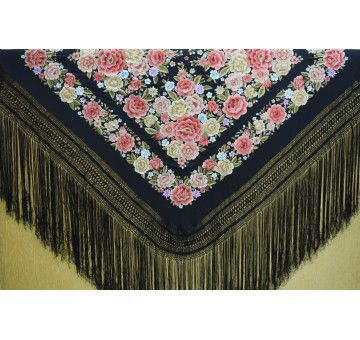 Mantón mano seda 140cm