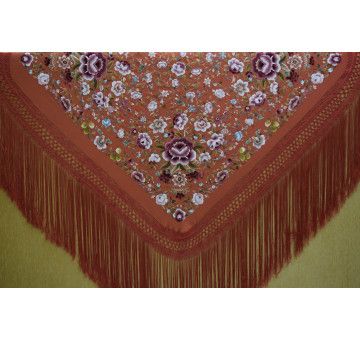 Mantón mano seda 140cm