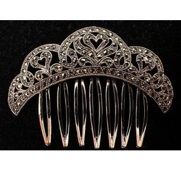 Peinecillo plata marcasitas 2