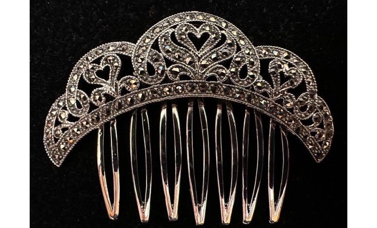 Peinecillo plata marcasitas