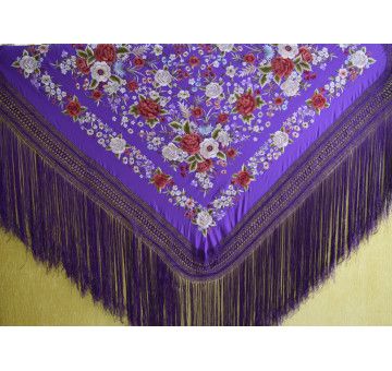 Mantón mano seda 140cm