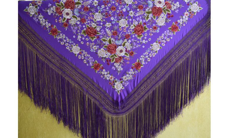 Mantón mano seda 140cm