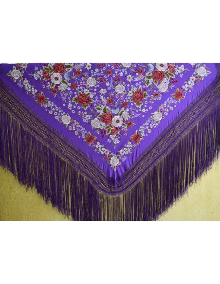 Mantón mano seda 140cm