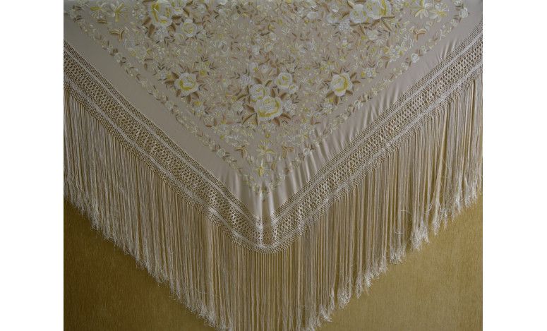 Mantón mano seda 140cm