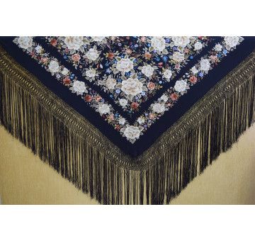 Mantón mano seda 140cm