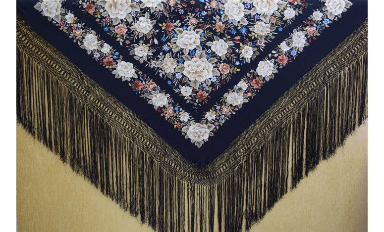 Mantón mano seda 140cm
