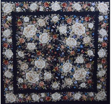 Mantón mano seda 140cm 2