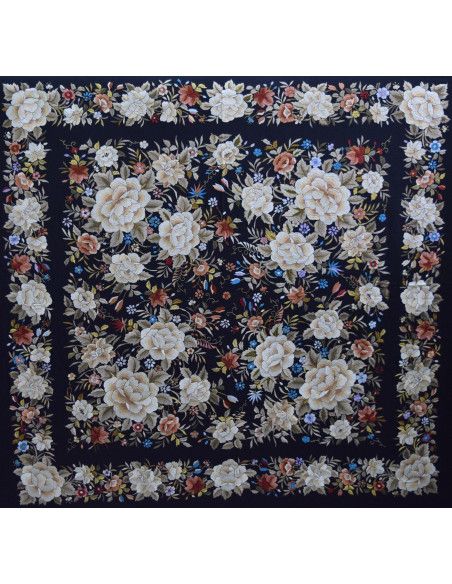 Mantón mano seda 140cm