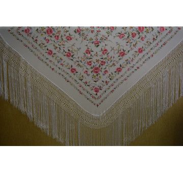 Mantón mano seda 140cm