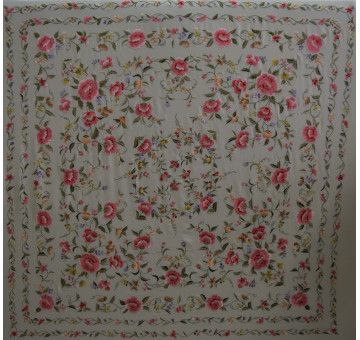Mantón mano seda 140cm 2