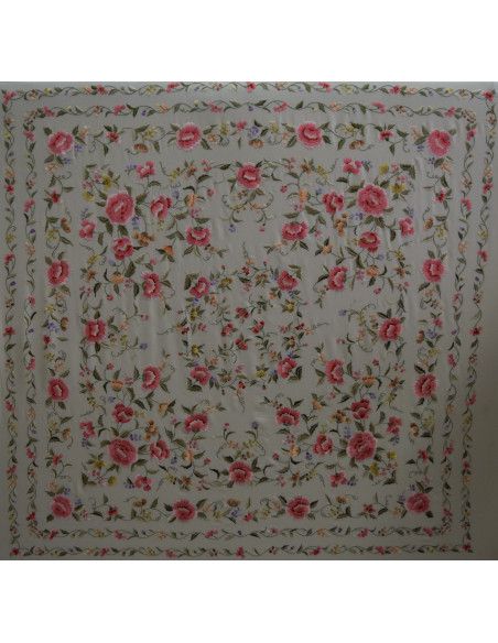 Mantón mano seda 140cm