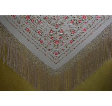 Mantón mano seda 140cm 2