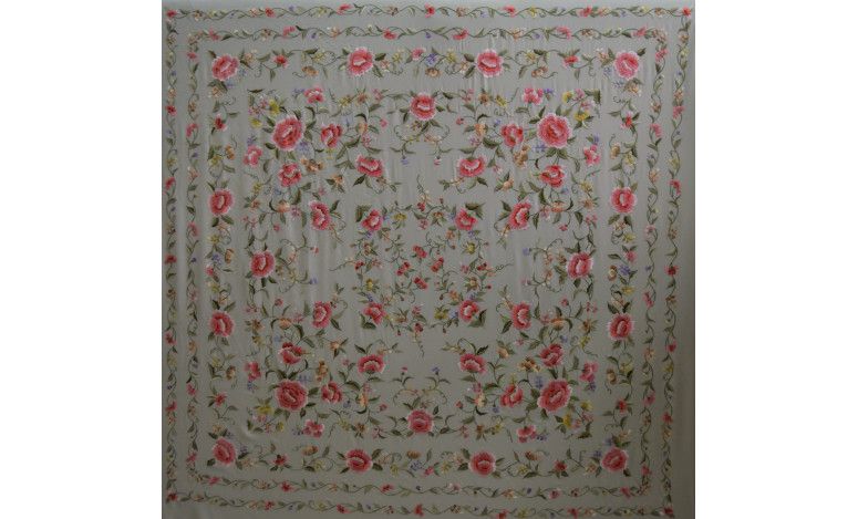Mantón mano seda 140cm