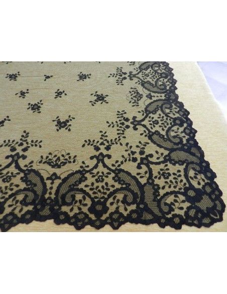 Mantilla bordada a mano en seda 120*240