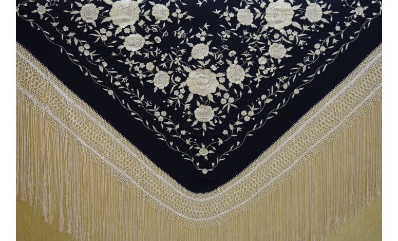 Mantón mano seda 140cm