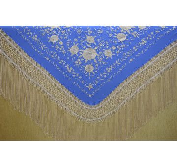 Mantón mano seda 140cm 2
