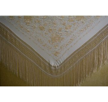Mantón mano seda 140cm 2