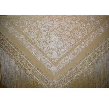 Mantón mano seda 140cm 2