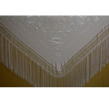 Mantón mano seda 140cm 2