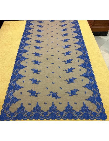 Mantilla máquina azul 100*220
