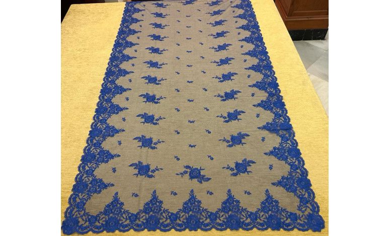 Mantilla máquina azul 100*220