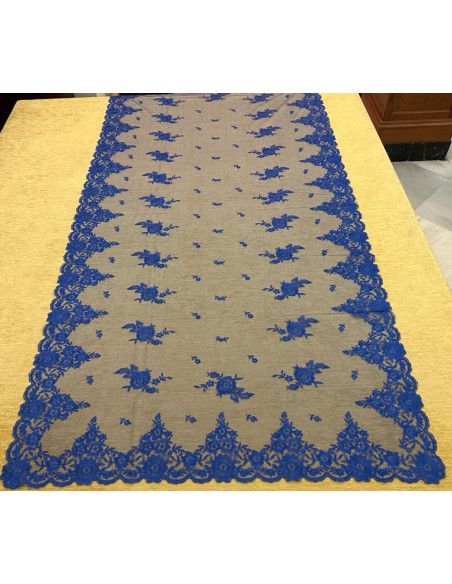 Mantilla máquina azul 100*220